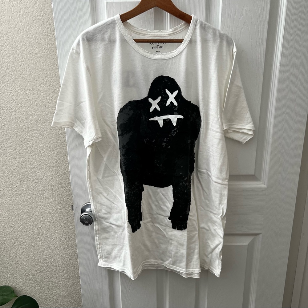 DIM MAK Steve Aoki Collection Kolony Monster White T-Shirt Size Large
